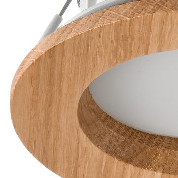 LED Podhledové svítidlo WOODY SPOT LED/5,5W/230V 4000K dub ø 10 cm