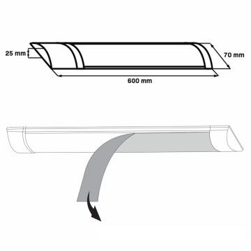 LED Podlinkové svítidlo LED/18W/230V 4000K 60 cm bílá