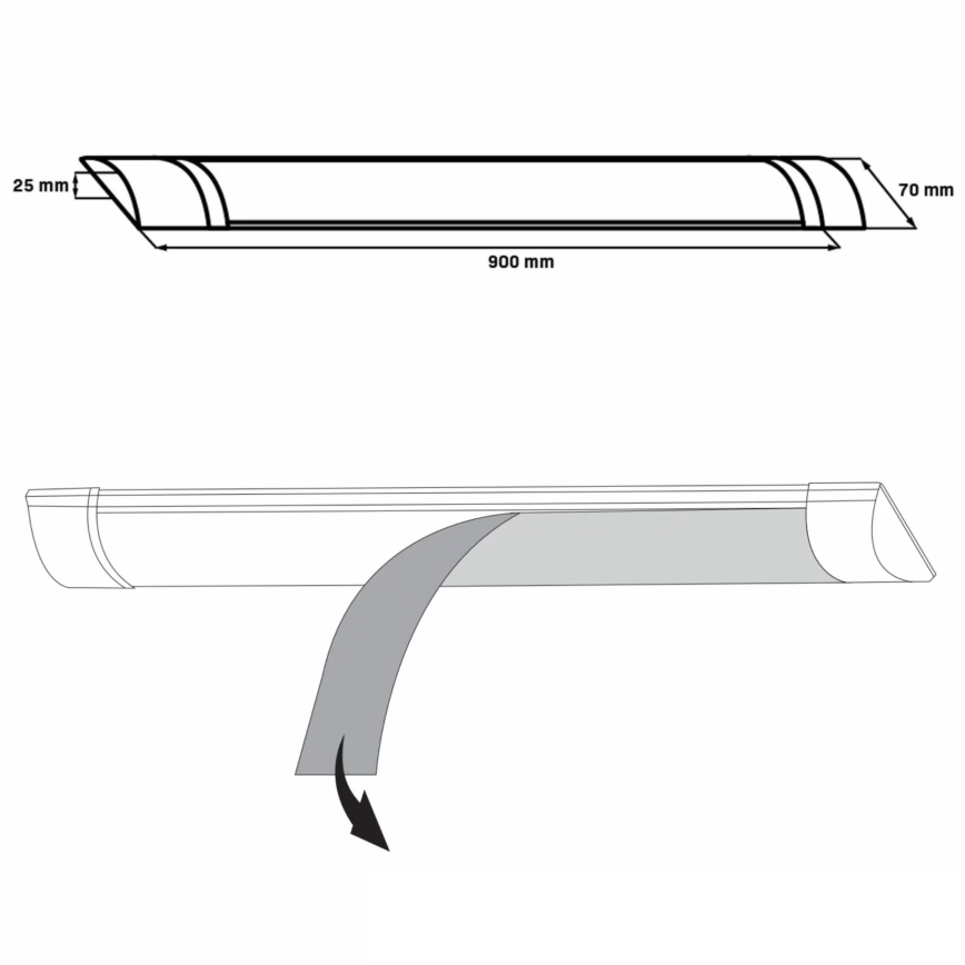 LED Podlinkové svítidlo LED/30W/230V 4000K 90 cm bílá