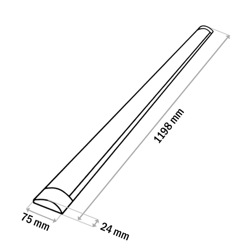 LED Podlinkové svítidlo QTEC LED/36W/230V 120 cm černá