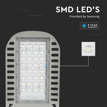 LED Pouliční lampa SAMSUNG CHIP LED/50W/230V 4000K šedá