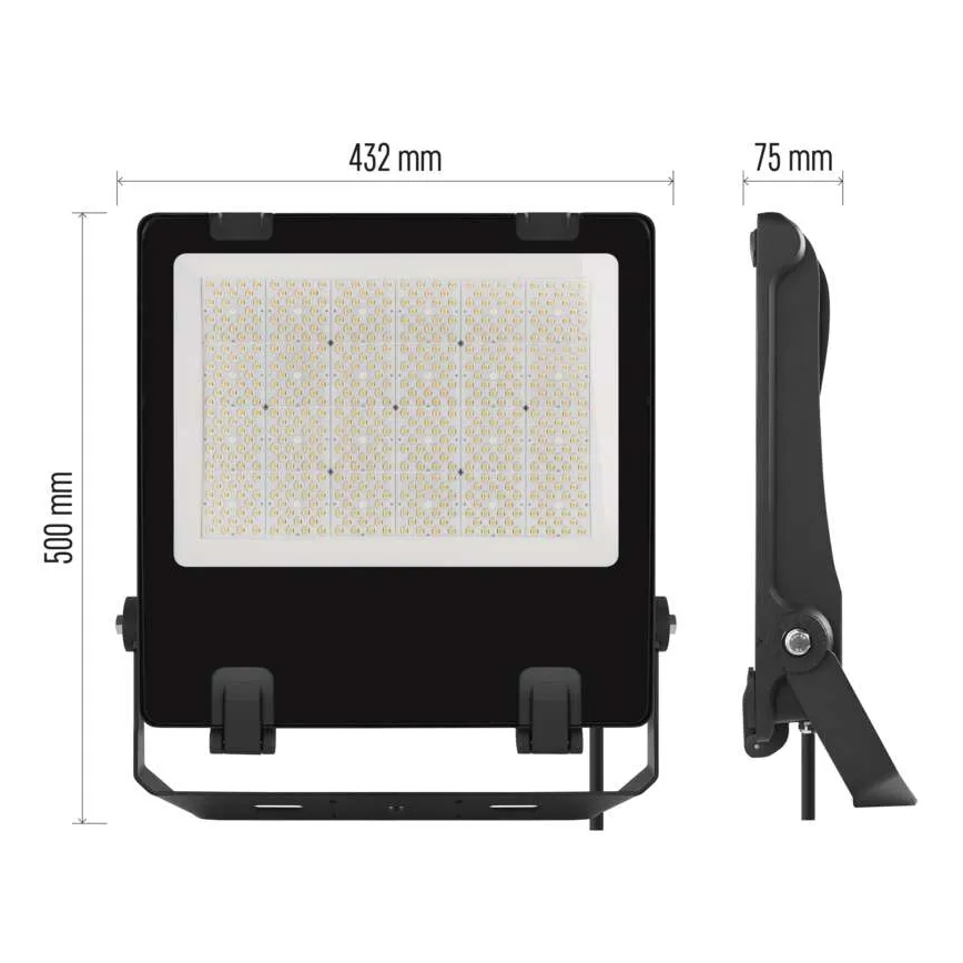 LED Reflektor AVENO LED/300W/230V 4000K 48000 lm IP66 černá