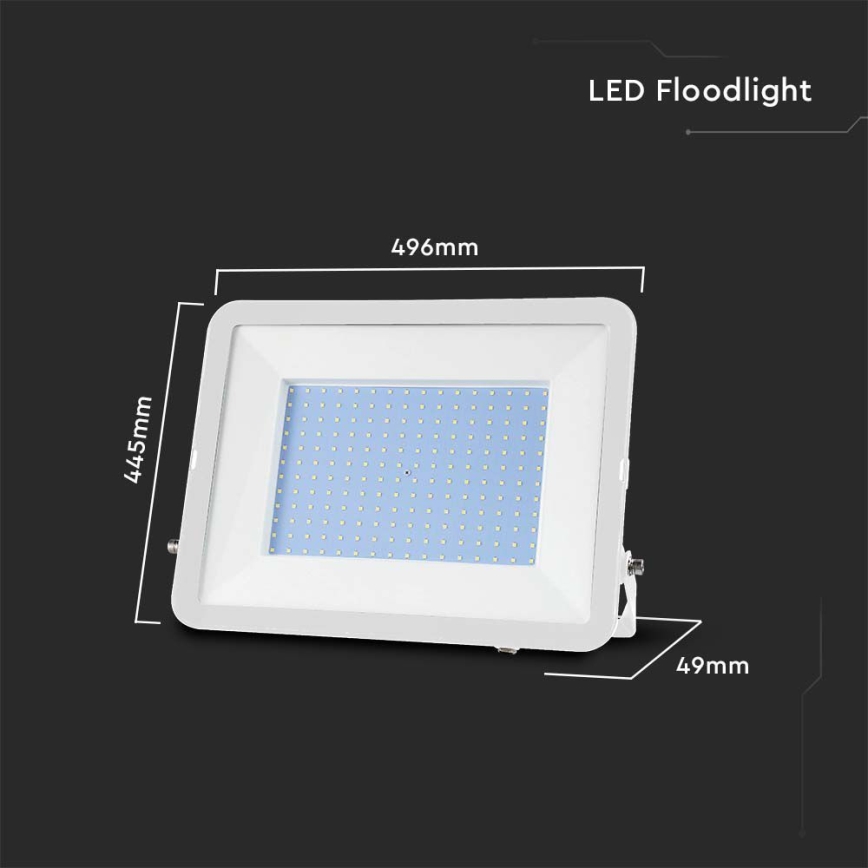 LED Reflektor SAMSUNG CHIP LED/300W/230V 4000K IP65 bílá