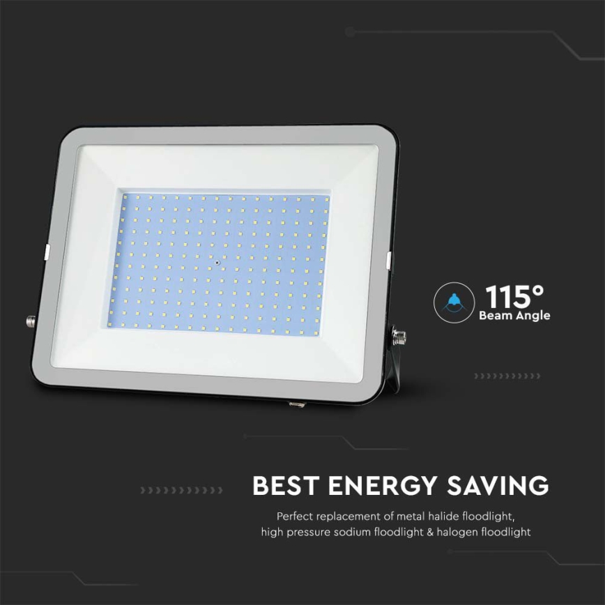 LED Reflektor SAMSUNG CHIP LED/300W/230V 4000K IP65 černá