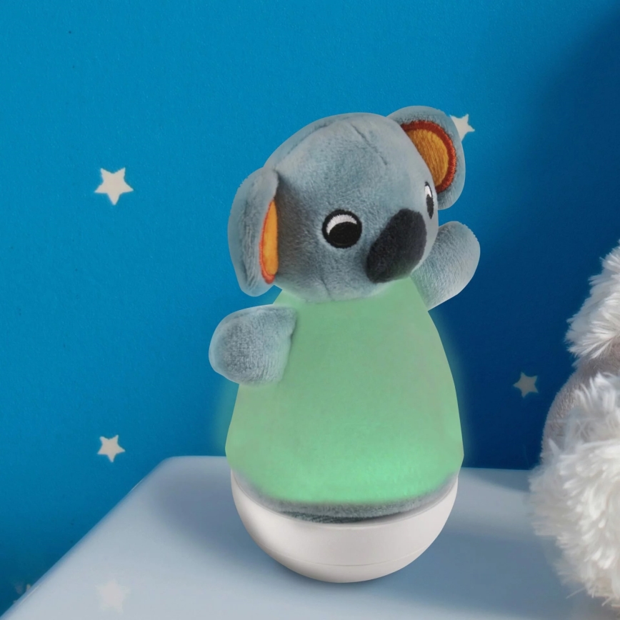 LED RGB Dětská noční lampička s melodií 3xAAA/5V koala