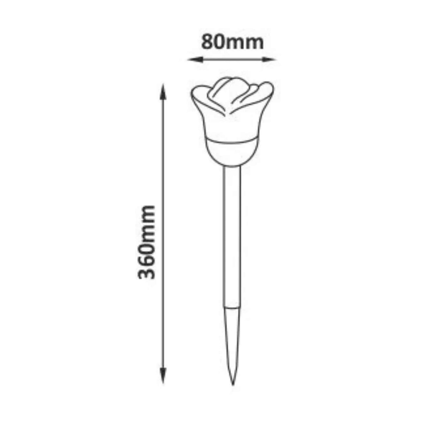 LED RGB Solární svítidlo ROSE LED/1,2V IP44