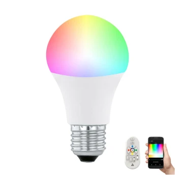 LED RGB Stmívatelná žárovka CONNECT E27/9W + dálkové ovládání - Eglo 11585