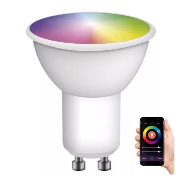 LED RGB Stmívatelná žárovka GoSmart MR16 GU10/4,8W/230V 2700-6500K Tuya