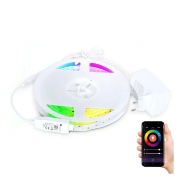 LED RGB Stmívatelný pásek LED/24W/230V 5m 3000-6000K Wi-Fi Tuya