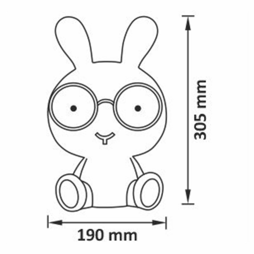 LED RGBW Stmívatelná dětská noční lampička LED/2,5W/230V králík bílá