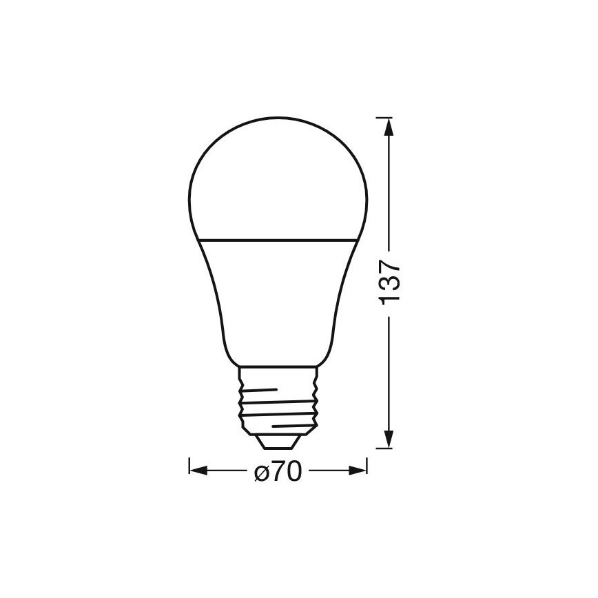 LED RGBW Stmívatelná žárovka SMART+ E27/14W/230V 2700-6500K Wi-Fi - Ledvance