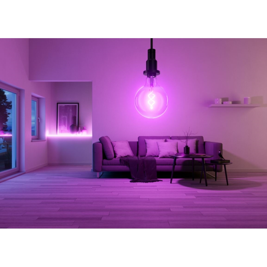 LED RGBW Stmívatelná žárovka SMART+ FILAMENT E27/4,8W/230V 2700-6500K Wi-Fi - Ledvance