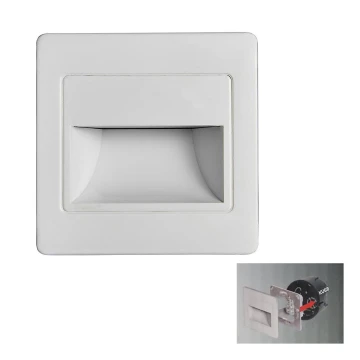 LED Schodišťové svítidlo STEP LIGHT LED/1,5W/230V bílá