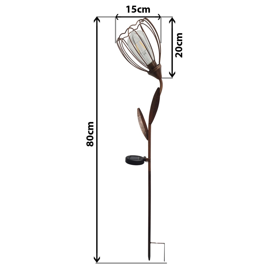 LED Solární lampa LILLY 1xE27/1,2V IP44