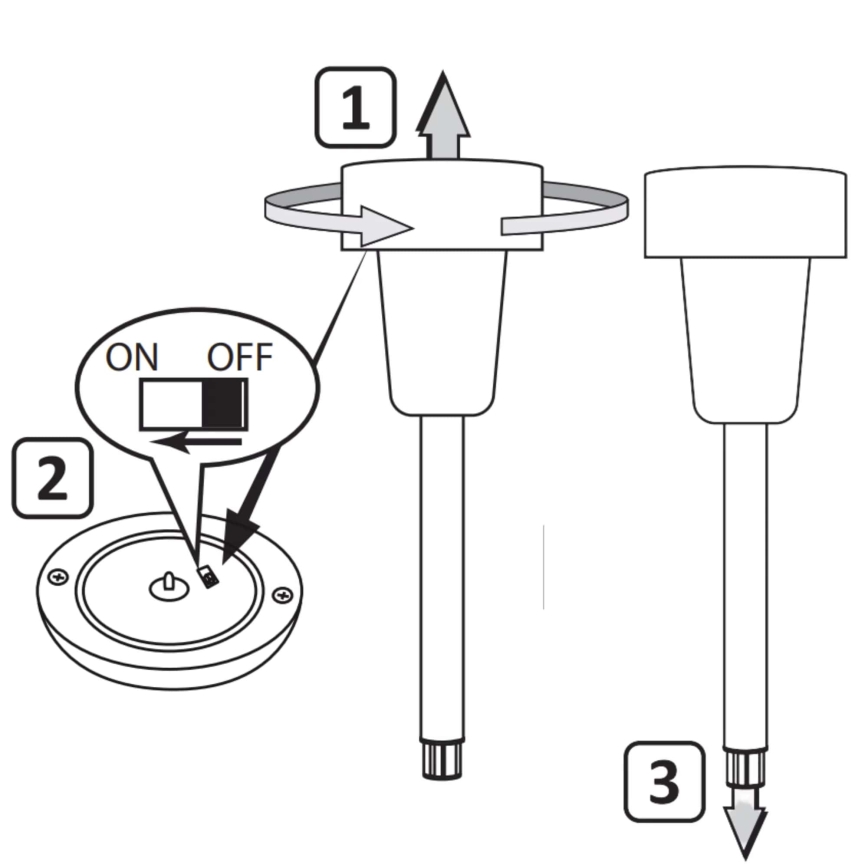 LED Solární lampa STIK LED/1,2V IP44