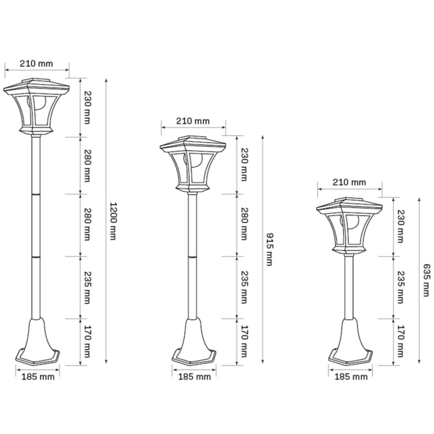 LED Solární lampa TIRANA LED/1,6W/5V IP44