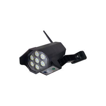 LED Solární maketa bezpečnostní kamery se senzorem LED/3,7V IP44 černá + dálkové ovládání