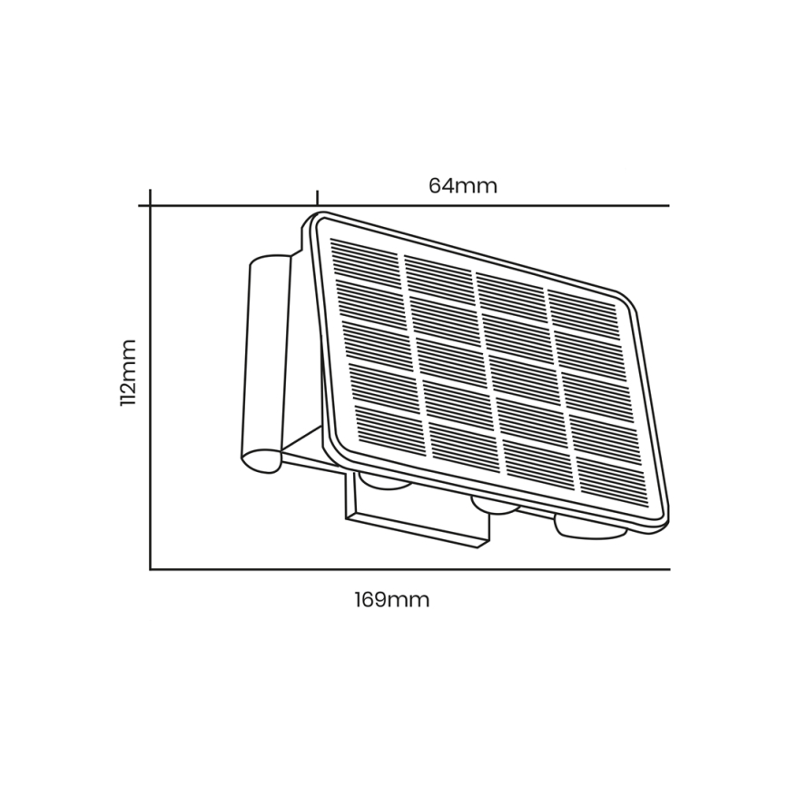 LED Solární nástěnné svítidlo ALF LED/4W/3,2V 6000K IP54 černá