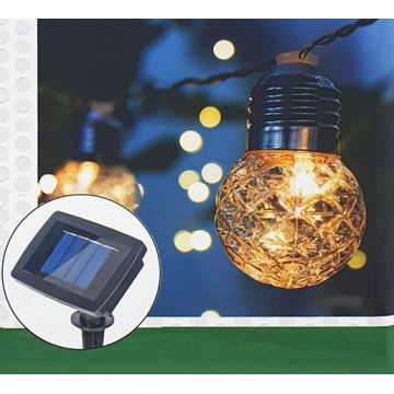 LED Solární venkovní řetěz 10xLED/1,2V 2,2 m IP44