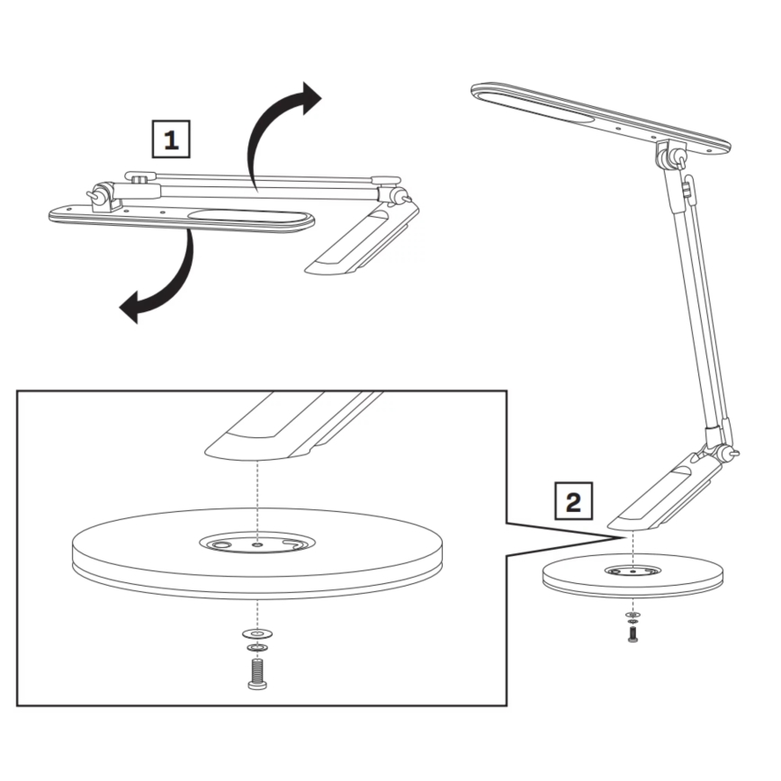 LED Stmívatelná dotyková stolní lampa OPTIMUM LED/7W/230V USB 3000/4000/6000K stříbrná