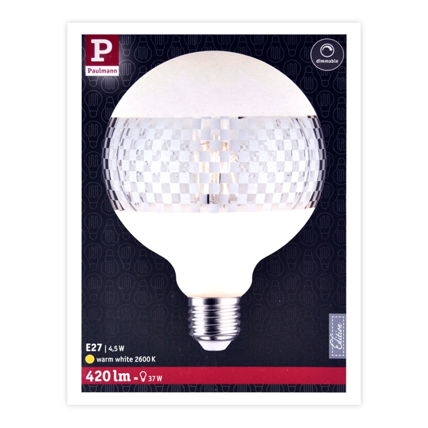 LED Stmívatelná žárovka CLASSIC G125 E27/4,5W/230V 2600K - Paulmann 28742