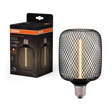 LED Stmívatelná žárovka DECOR FILAMENT E27/3,5W/230V 1800K černá - Osram