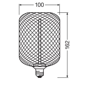 LED Stmívatelná žárovka DECOR FILAMENT E27/3,5W/230V 1800K černá - Osram