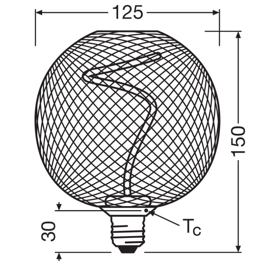 LED Stmívatelná žárovka DECOR FILAMENT G125 E27/3,5W/230V 1800K zlatá - Osram