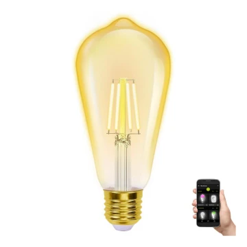 LED Stmívatelná žárovka FILAMENT ST64 E27/6W/230V 2700-6500K Wi-Fi - Aigostar