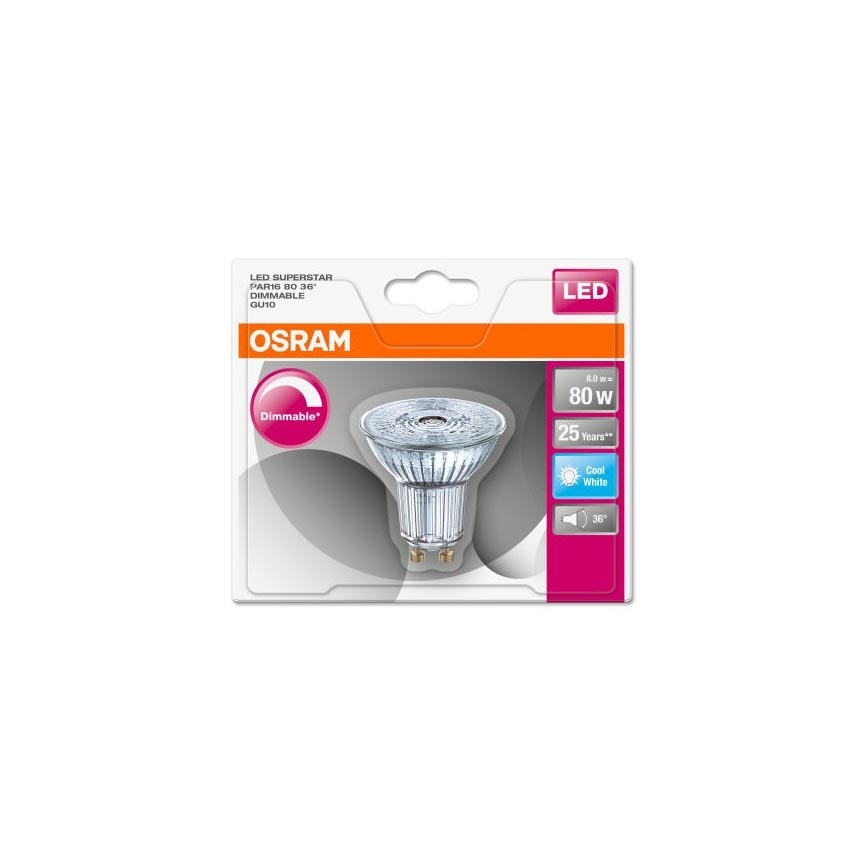 LED Stmívatelná žárovka GU10/8W/230V 4000K - Osram