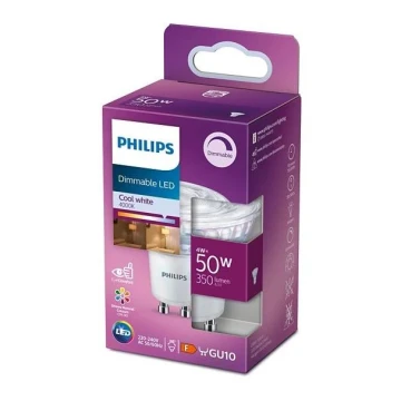 LED Stmívatelná žárovka Philips GU10/4W/230V 4000K