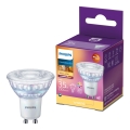 LED Stmívatelná žárovka Philips Warm Glow GU10/2,6W/230V 2200-2700K CRI 90