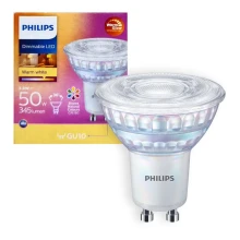 LED Stmívatelná žárovka Philips Warm Glow GU10/3,8W/230V 2200-2700K CRI 90