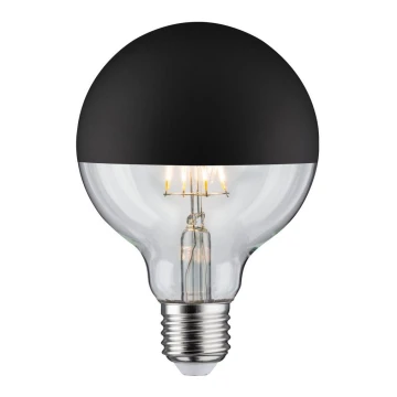 LED Stmívatelná žárovka se zrcadlovým vrchlíkem GLOBE G95 E27/6,5W/230V 2700K černá - Paulmann 28676