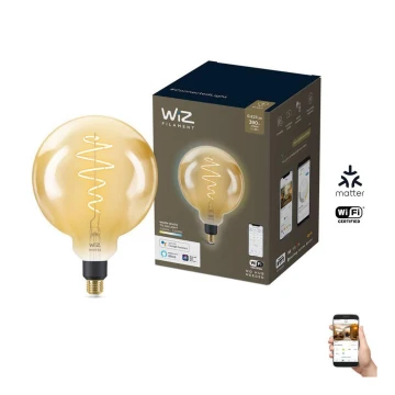 LED Stmívatelná žárovka VINTAGE FILAMENT G200 E27/6W/230V 2000-5000K CRI 90 Wi-Fi - WiZ