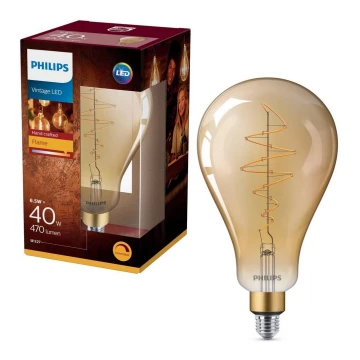 LED Stmívatelná žárovka VINTAGE Philips A160 E27/6,5W/230V