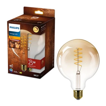 LED Stmívatelná žárovka VINTAGE Philips G120 E27/4,5W/230V 1800K