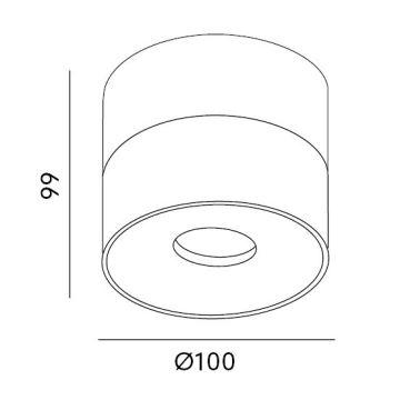 LED Stmívatelné bodové svítidlo LAHTI LED/10,5W/230V 3000K CRI 90 černá