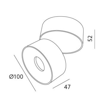 LED Stmívatelné bodové svítidlo LAHTI LED/10,5W/230V 3000K CRI 90 černá