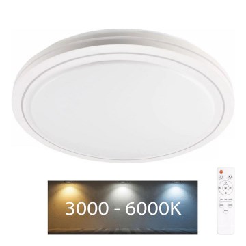 LED Stmívatelné koupelnové stropní svítidlo MARIAN LED/72W/230V 3000-6000K IP44 + dálkové ovládání