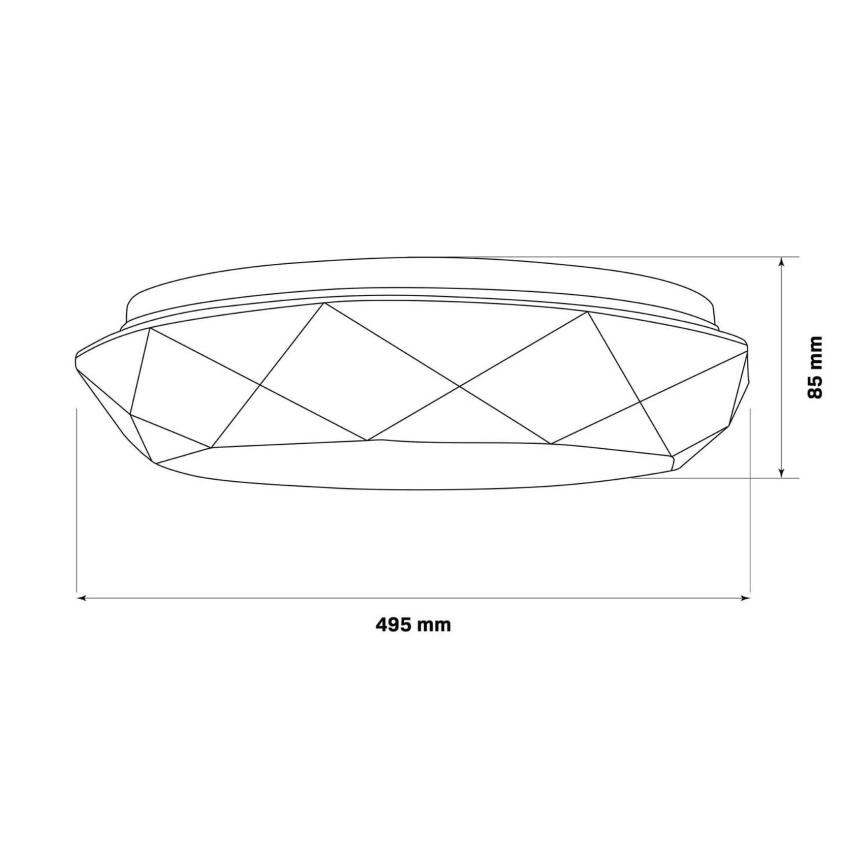 LED Stmívatelné koupelnové svítidlo GALAXY LED/72W/230V pr. 49 cm 3000-6000K IP44 + dálkové ovládání