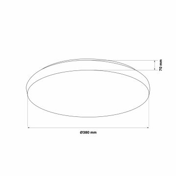 LED Stmívatelné koupelnové svítidlo PIRIUS LED/48W/230V pr. 38 cm 3000-6000K IP44 + dálkové ovládání