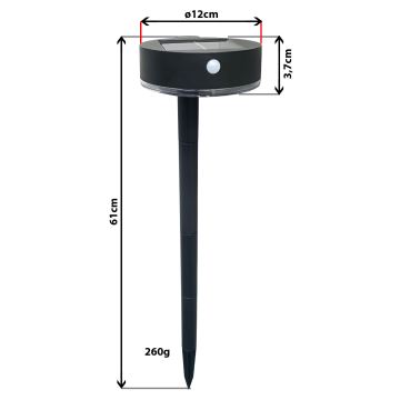 LED Stmívatelné solární svítidlo se senzorem 2v1 LED/3,7V IP44