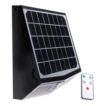 LED Stmívatelné solární svítidlo se senzorem pohybu a soumraku LED/15W/5400 mAh 7,4V IP65 + dálkové ovládání