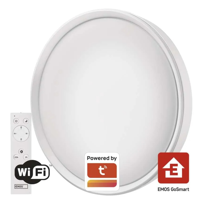 LED Stmívatelné stropní svítidlo GoSmart LED/45W/230V pr. 50 cm 2700-6500K Wi-Fi Tuya + dálkové ovládání