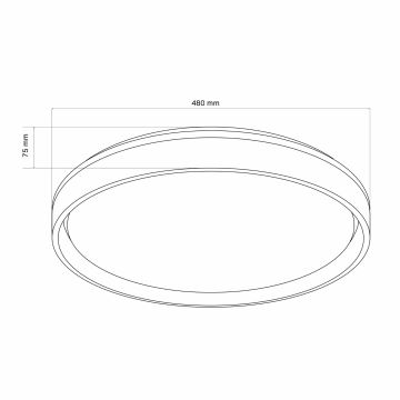 LED Stmívatelné koupelnové stropní svítidlo JADWIGA LED/72W/230V 3000-6000K IP44 + dálkové ovládání