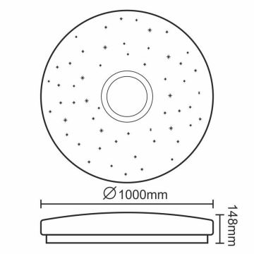 LED Stmívatelné stropní svítidlo LED/150W/230V