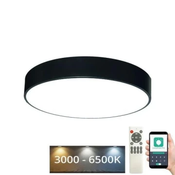 LED Stmívatelné stropní svítidlo LED/50W/230V 3000-6500K černá + dálkové ovládání