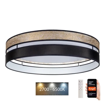 LED Stmívatelné stropní svítidlo LIMA LED/36W/230V 2700-6500K Wi-Fi Tuya + dálkové ovládání  zlatá/černá