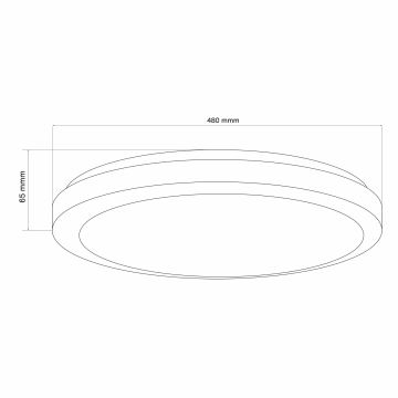 LED Stmívatelné koupelnové stropní svítidlo MARIAN LED/72W/230V 3000-6000K IP44 + dálkové ovládání